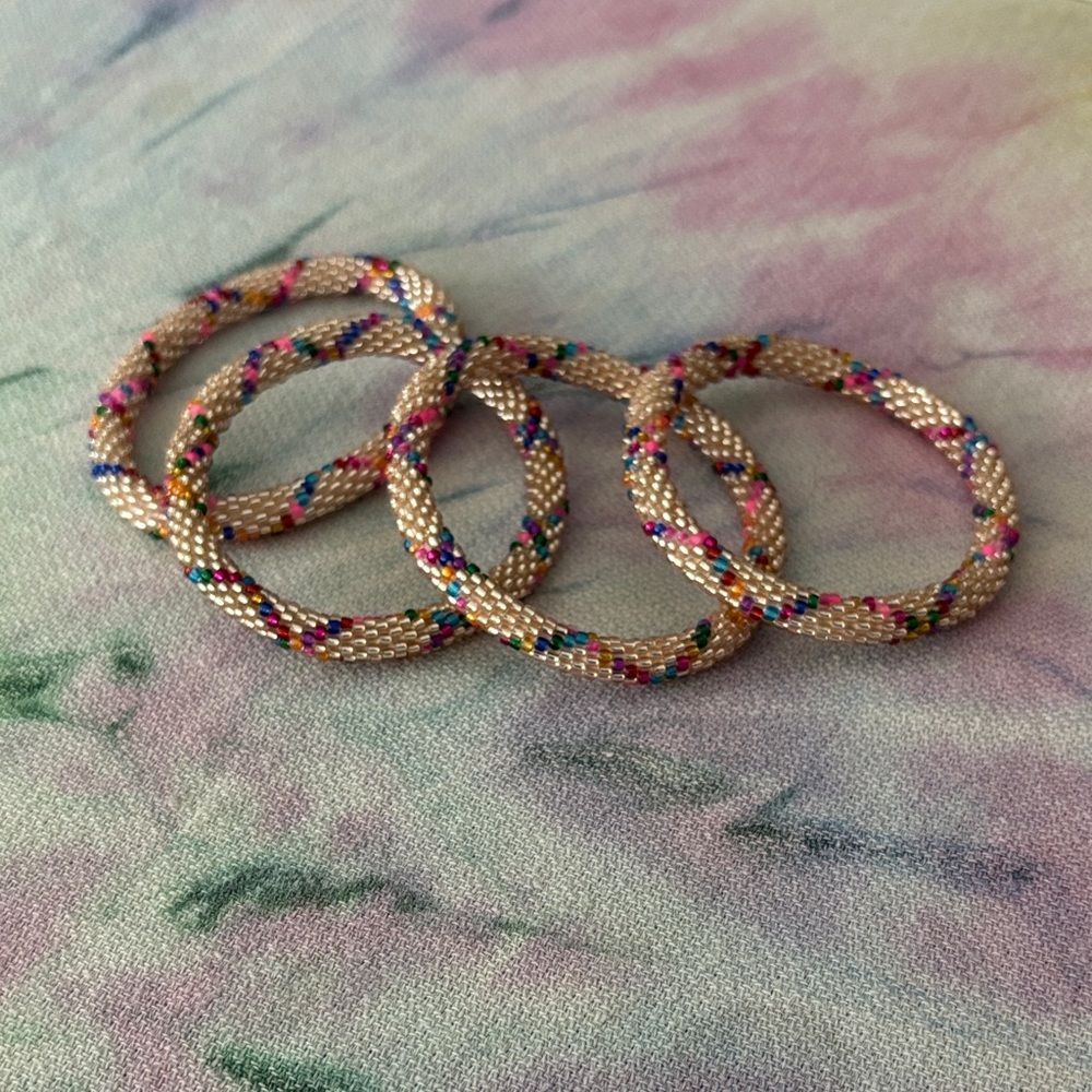 Colorful Beaded Women's Bracelets Sashka & Co. 7” Wrist Size New